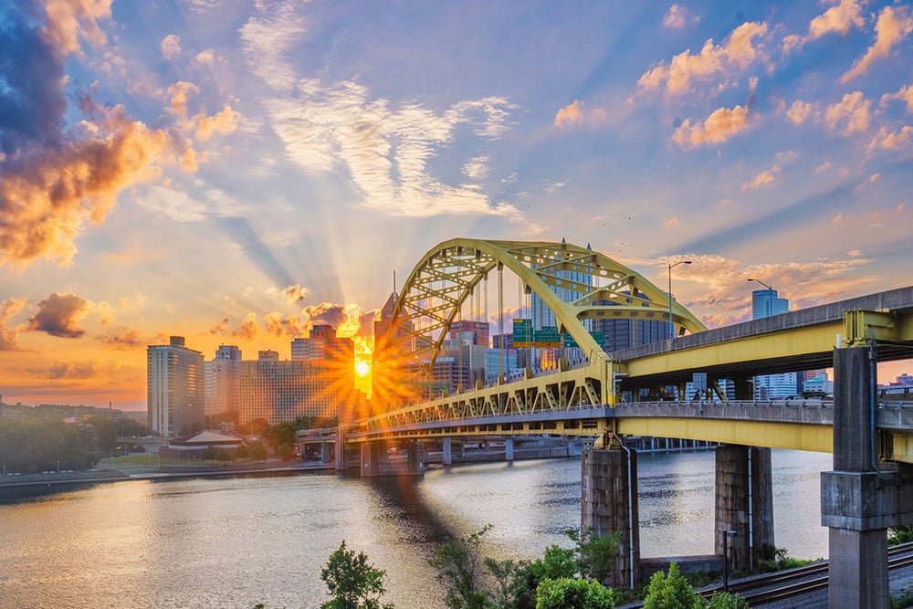 Downtown Pittsburgh Sunrise Dave Dicello