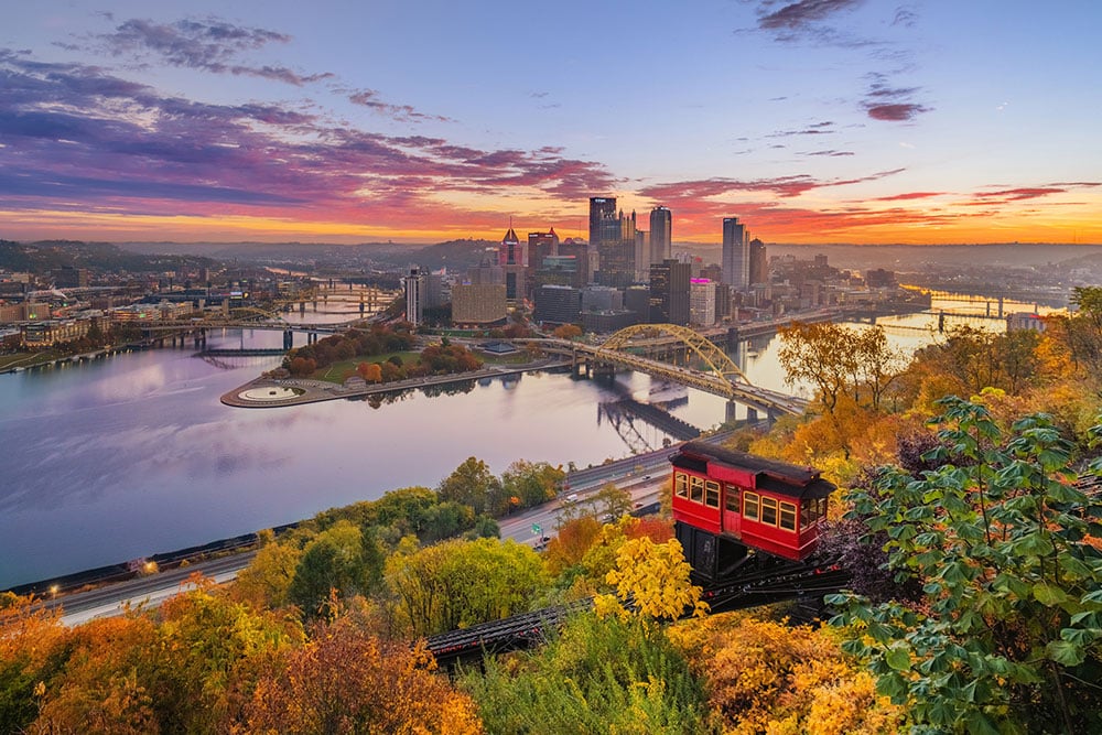 Pittsburgh Incline Skyline Dave Dicello