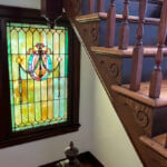 Stained Glass Window And Staircase