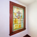 Stained Glass Window In Stoop Staircase